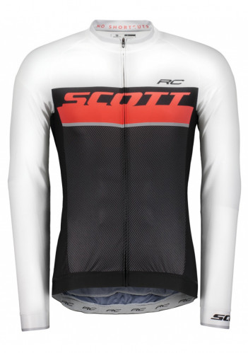 Pánský cyklodres Scott Shirt RC Pro l/sl blk/fiery rd